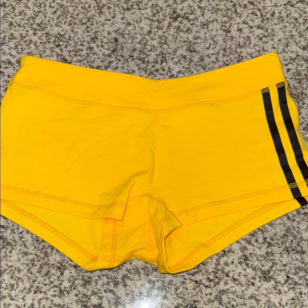 Savage Barbell Yellow Athletic Shorts with Black Accents
